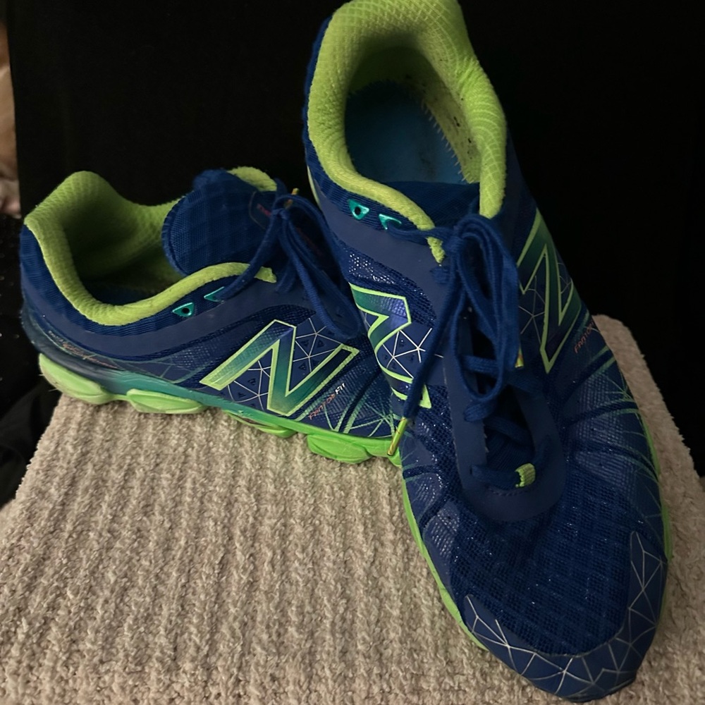 New Balance Sneakers in Blue and Neon Green